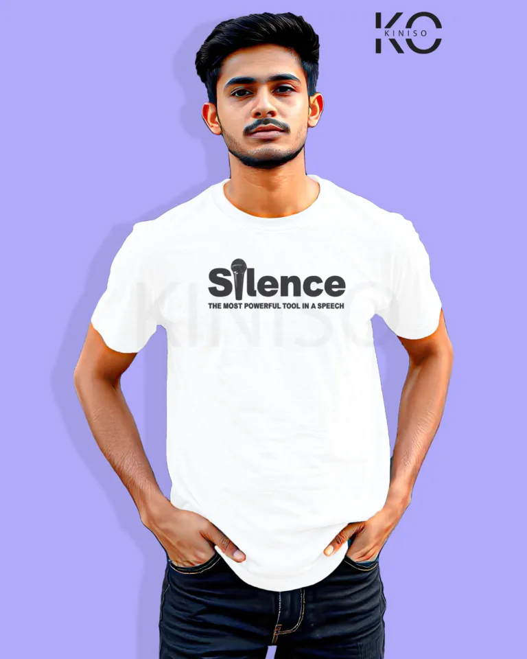 silence t-shirt white color
