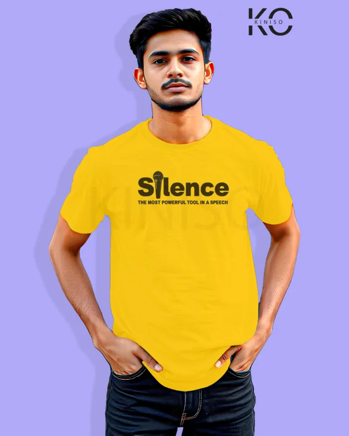 "Silence is the Best Tool in a Speech" Half Sleeve T-Shirt - Image 2