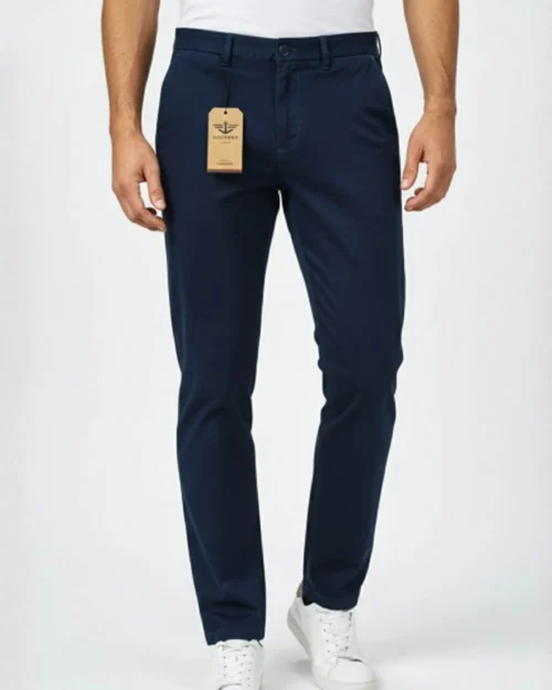 Image of Nevy Blue Color Twill Pant