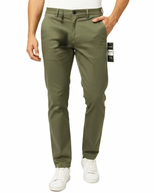 Image of Olive Color Twill Pant